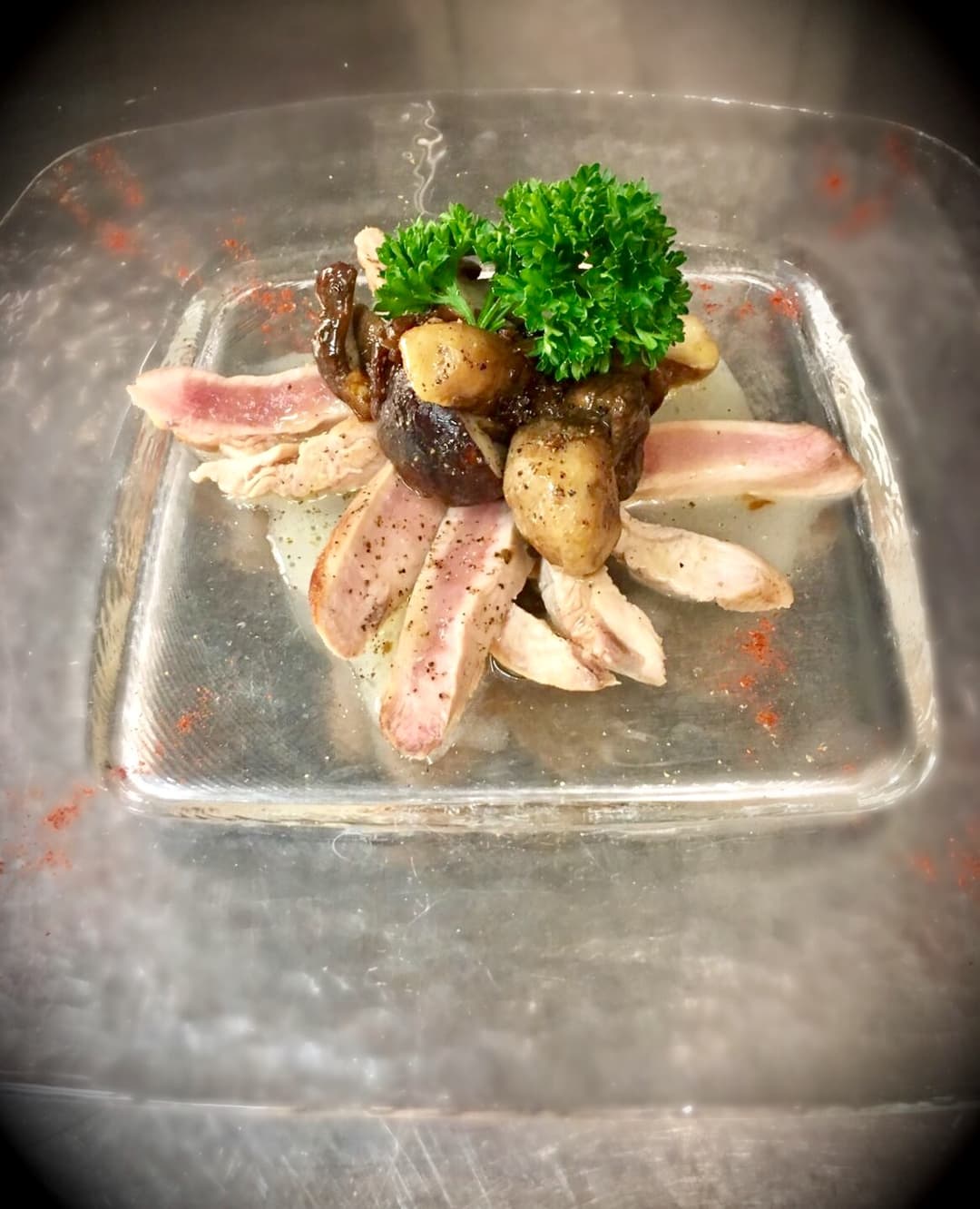 Aiguillette de faisan au Moscato et cèpes sautés
