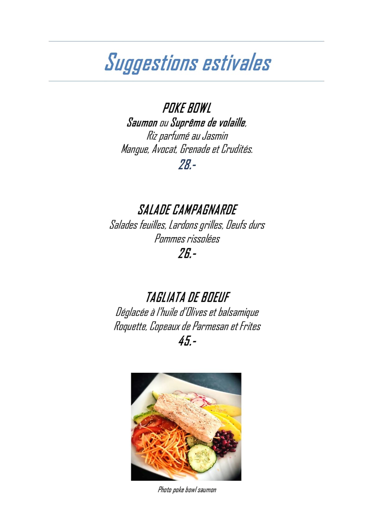 Suggestion d'été